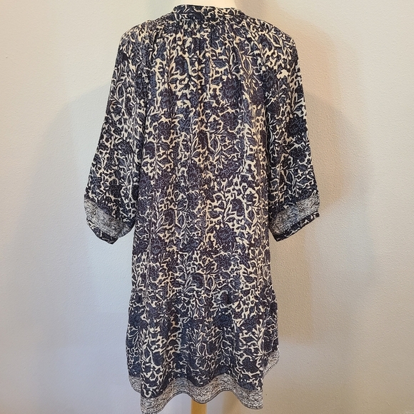 Natalie Martin Stevie Blue Print Silk Dress - Picture 8 of 9